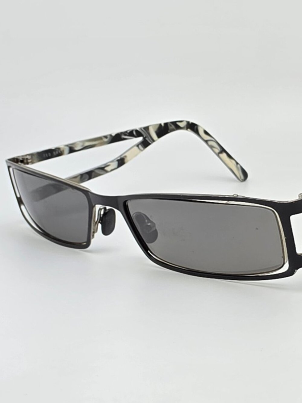 Ted Baker Gismo B121 EBO Ebony Black Semi Rimless Eyeglasses Frame 52-17-135